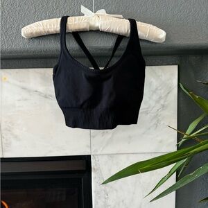 ZYIA Black Angle Grid Performance Bra